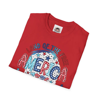 America Land of the Free - Unisex Softstyle T-Shirt