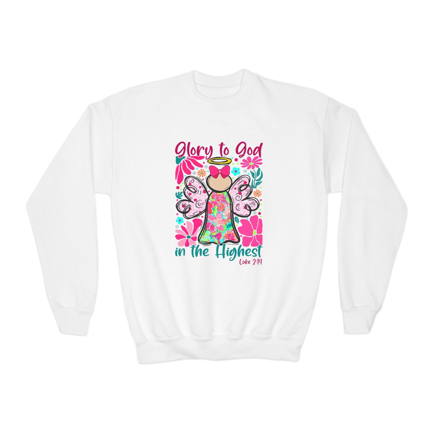 YOUTH  Crewneck Sweatshirt with "Glory to God" design