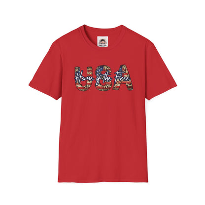 USA Home of the Brave - Unisex Softstyle T-Shirt