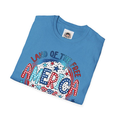 America Land of the Free - Unisex Softstyle T-Shirt