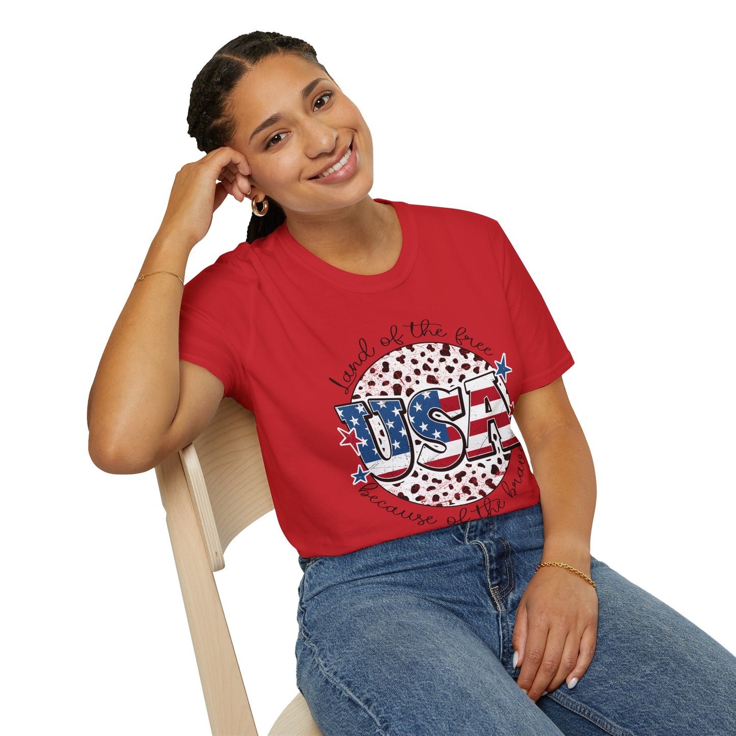 USA Land of the Free - Unisex Softstyle T-Shirt