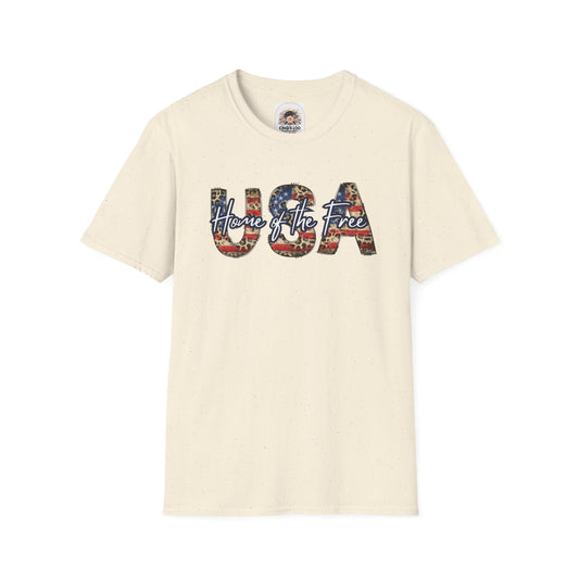 USA Home of the Brave - Unisex Softstyle T-Shirt