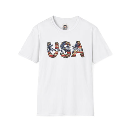 USA Home of the Brave - Unisex Softstyle T-Shirt