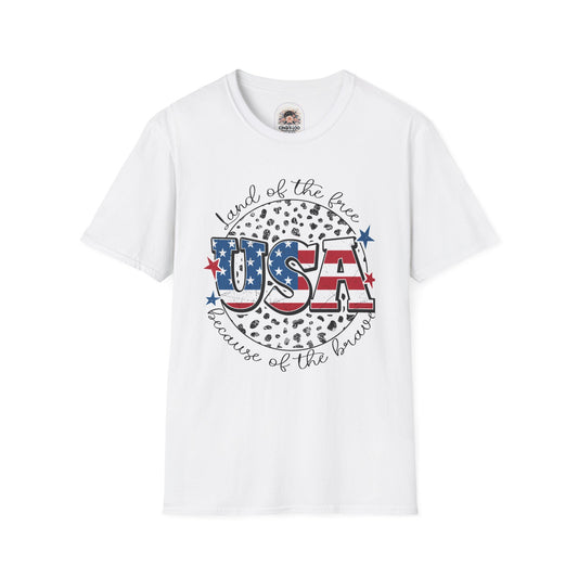 USA Land of the Free - Unisex Softstyle T-Shirt