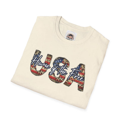 USA Home of the Brave - Unisex Softstyle T-Shirt