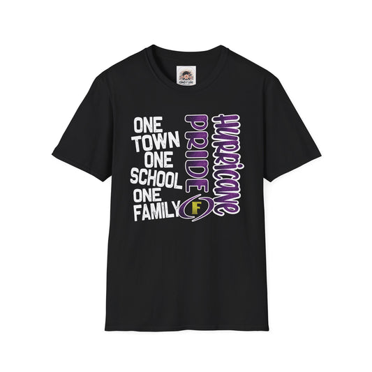 One Town, One School, One Family Hurricane Pride | Unisex Softstyle T-Shirt