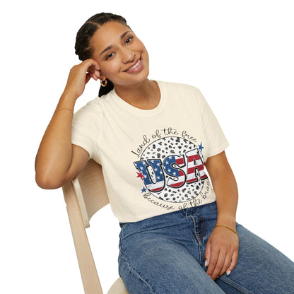 USA Land of the Free - Unisex Softstyle T-Shirt