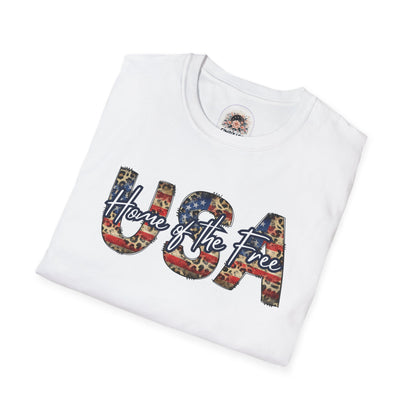 USA Home of the Brave - Unisex Softstyle T-Shirt