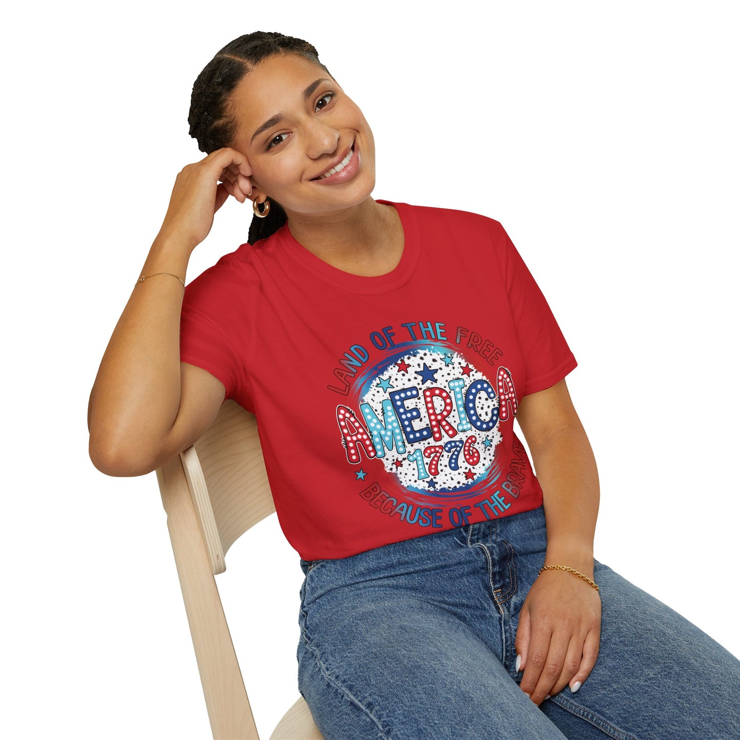 America Land of the Free - Unisex Softstyle T-Shirt