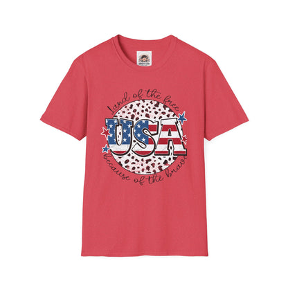 USA Land of the Free - Unisex Softstyle T-Shirt