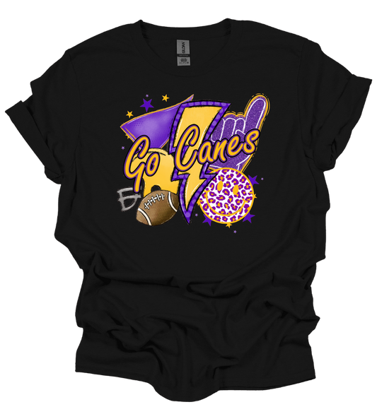 Go Canes T-Shirt | Hand-Made/Local Delivery